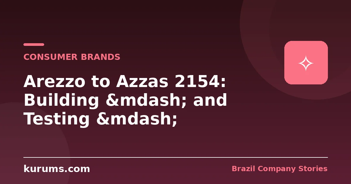 Arezzo to Azzas 2154: Building — and Testing — Brazil’s Fashion Champion