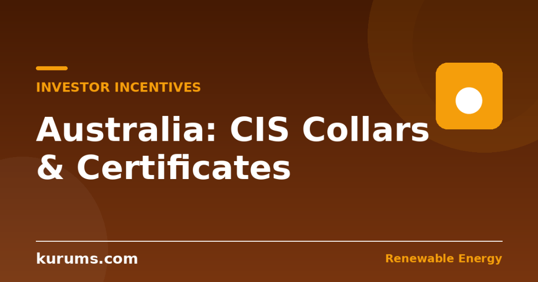 What Incentives Does Australia Offer Renewable Investors? CIS Collars, Certificates, and the $2/kg Hydrogen Credit