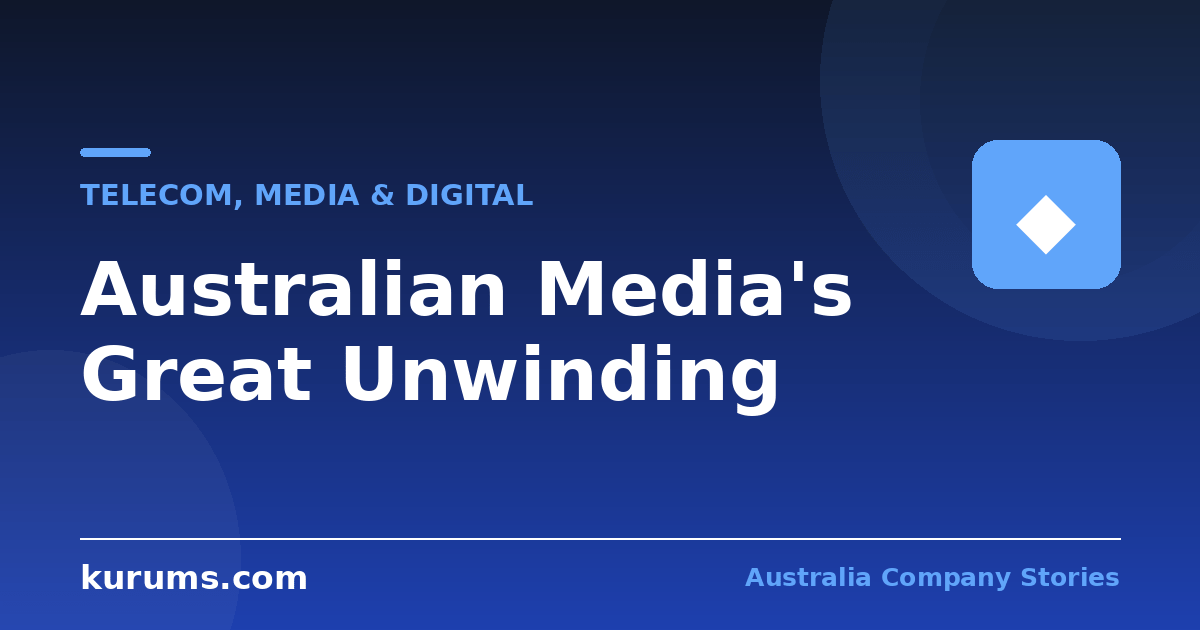 Australian Media's Great Unwinding: Selling the Assets That Funded Journalism