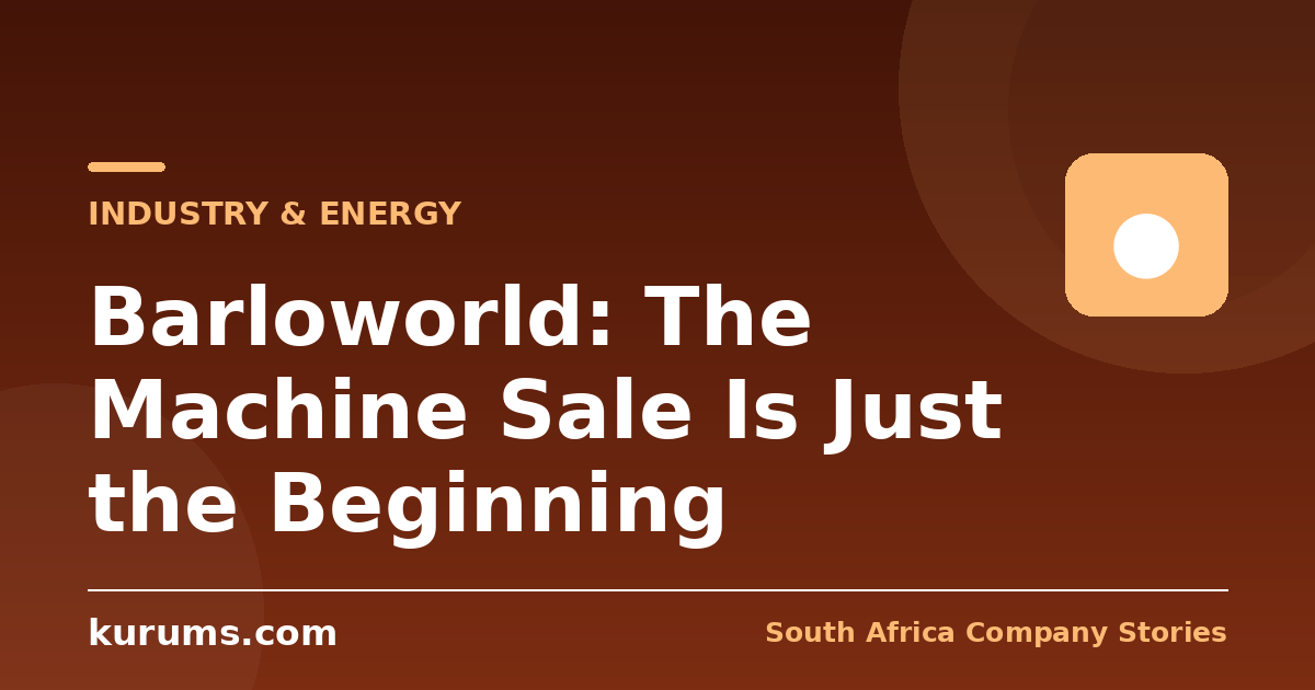 Barloworld: The Machine Sale Is Just the Beginning