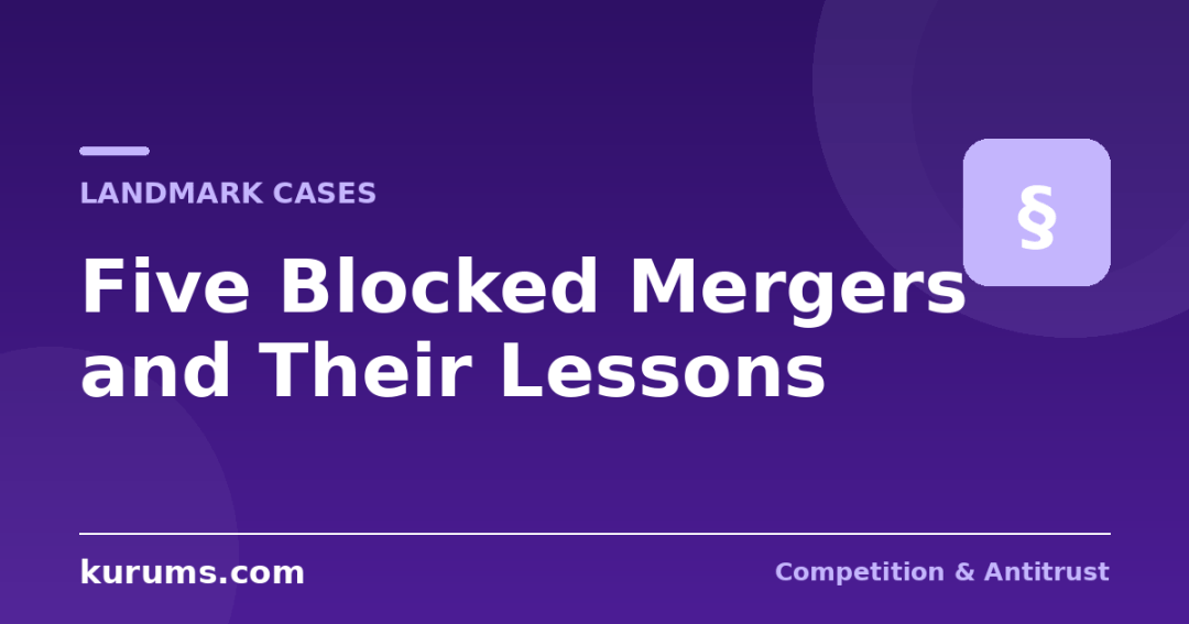 Five Mergers Regulators Blocked — and What Dealmakers Learned
