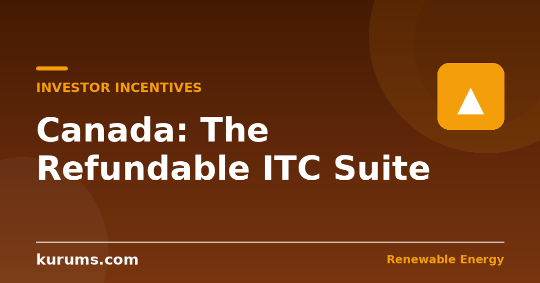 How Do Canada&rsquo;s Clean Energy Tax Credits Work? The Refundable ITC Suite, Labour Rules, and Stacking Strategy