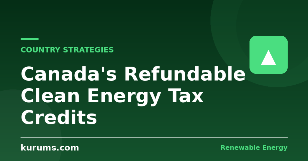 How Does Canada Support Renewable Energy? Refundable Tax Credits, Provincial Markets, and Fast-Tracked Approvals