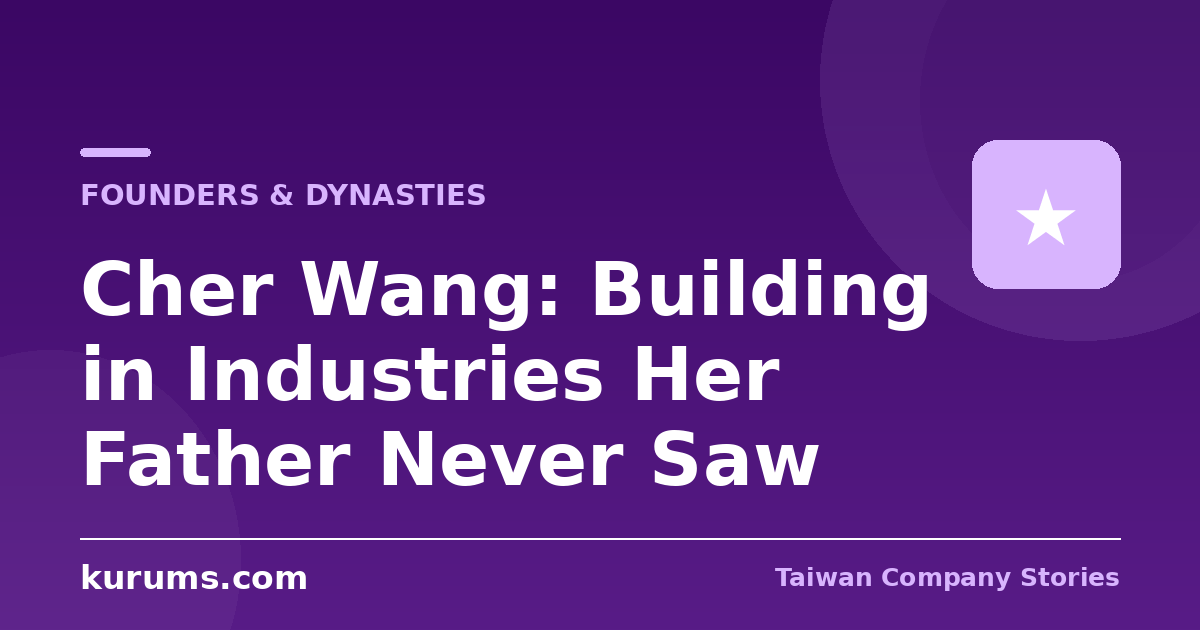 Cher Wang: Building in Industries Her Father Never Saw