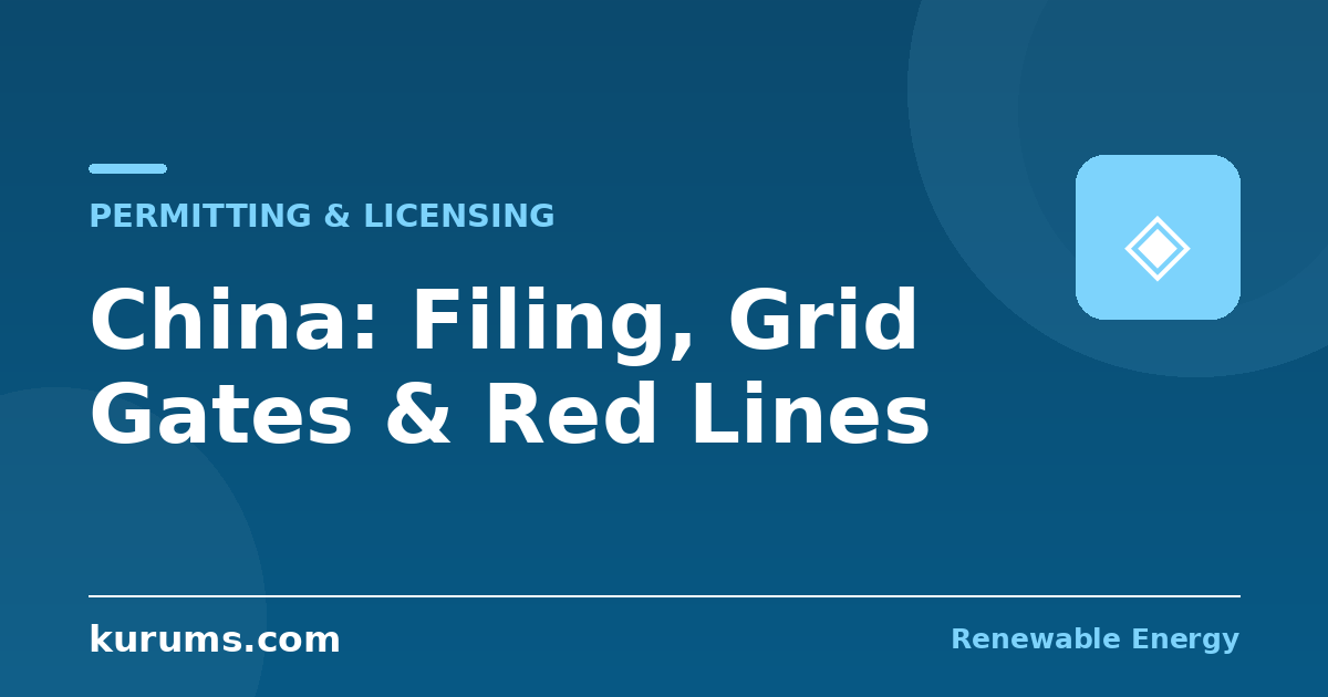 How Does Renewable Energy Permitting Work in China? Record-Filing, Grid Gates, and Ecological Red Lines