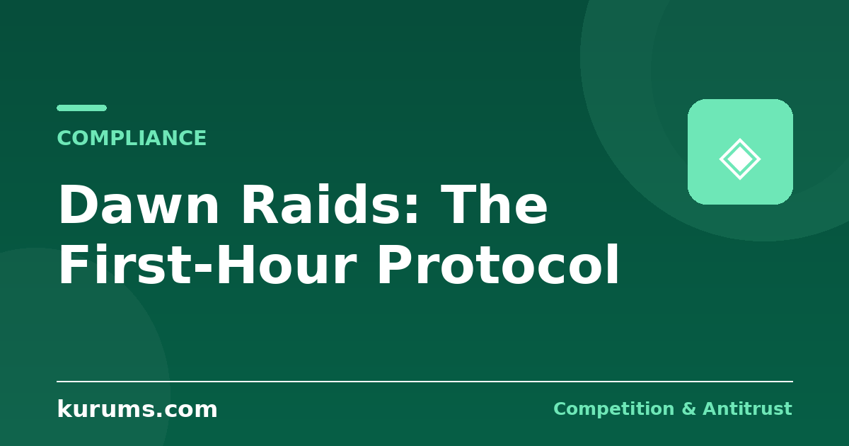 Dawn Raids: What Competition Authorities Can Do — and What Your Team Must Do