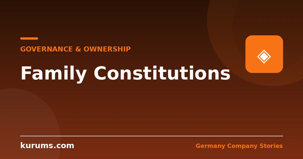 Family Constitutions: Governance for Owners Who Cannot Sell