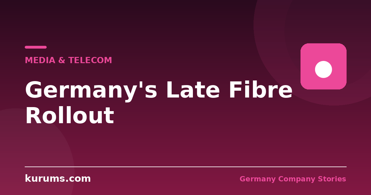 Why Germany Was Late to Fibre and What the Delay Actually Cost