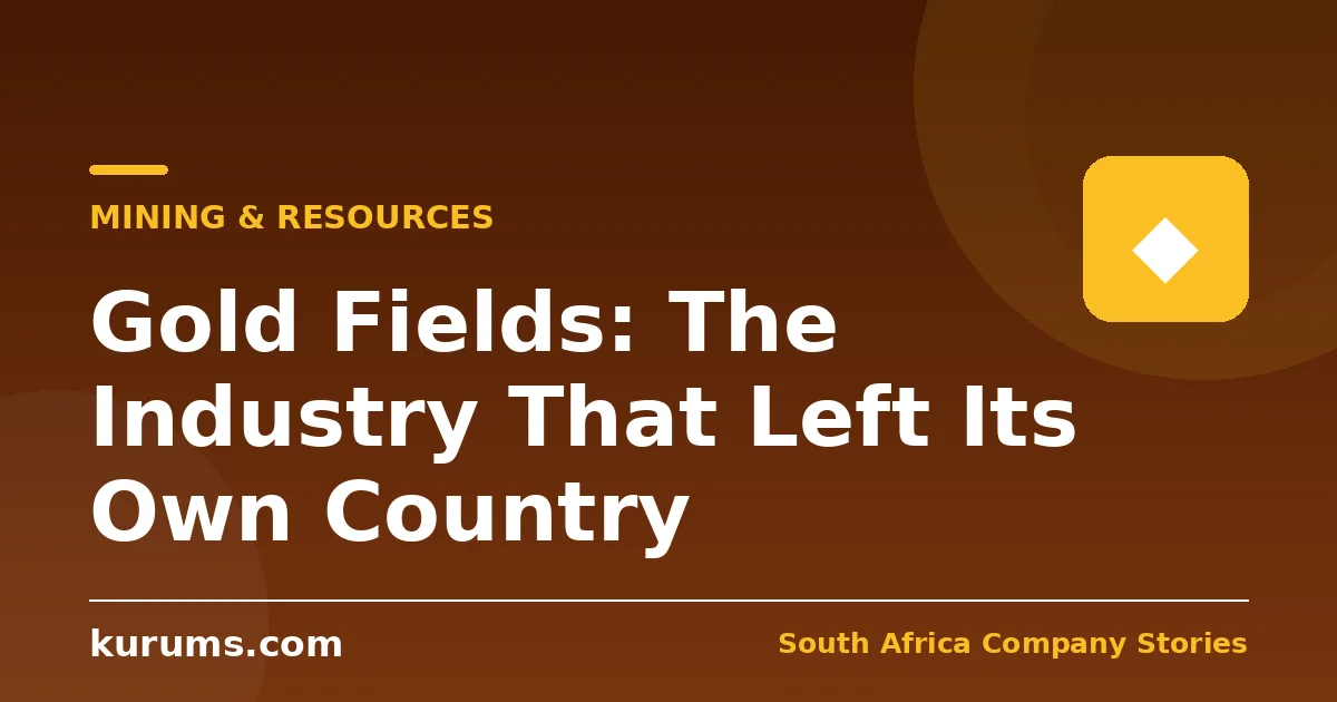 Gold Fields: The Industry That Left Its Own Country