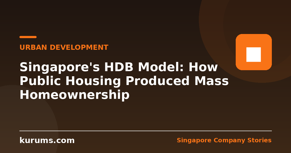 Singapore's HDB Model: How Public Housing Produced Mass Homeownership