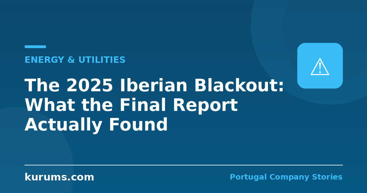 The 2025 Iberian Blackout: What the Final Report Actually Found