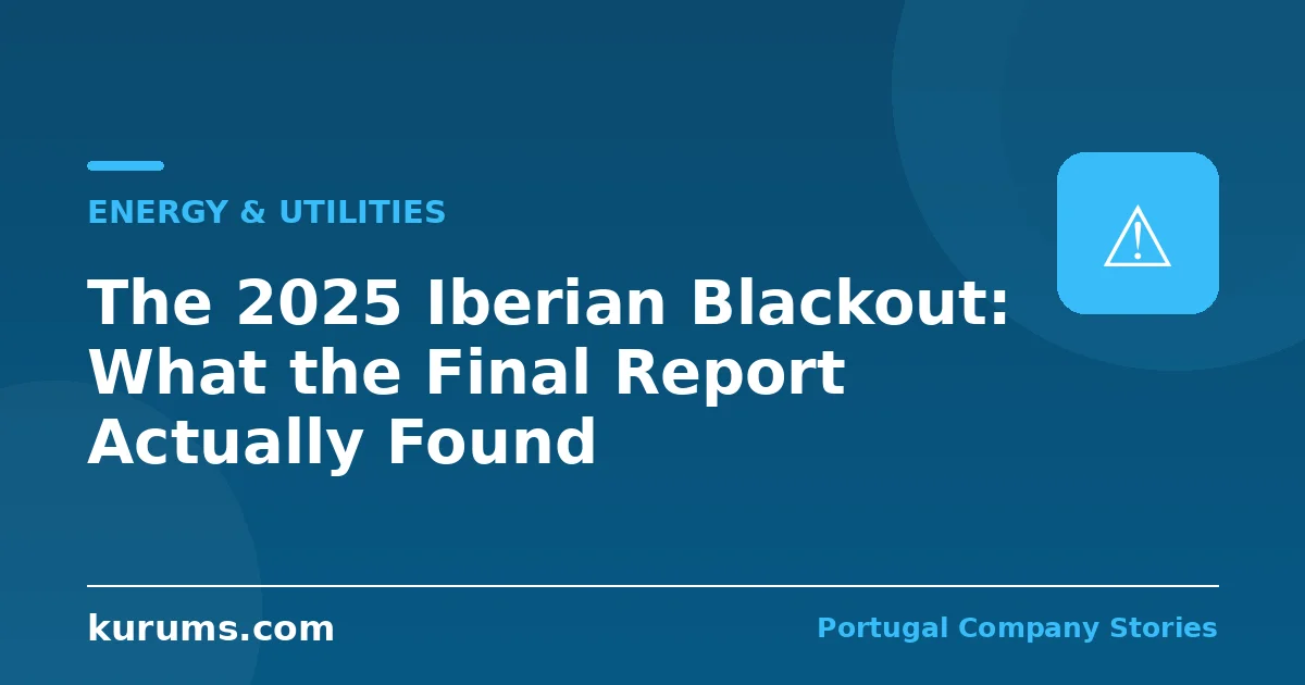 The 2025 Iberian Blackout: What the Final Report Actually Found