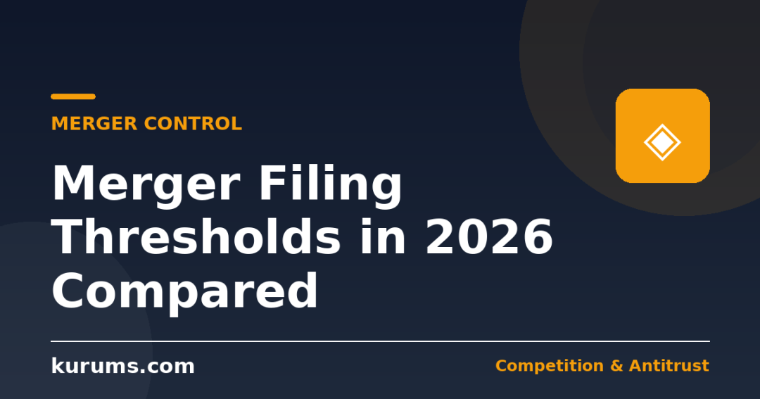 Merger Filing Thresholds in 2026: US, EU, UK, Türkiye and China Compared