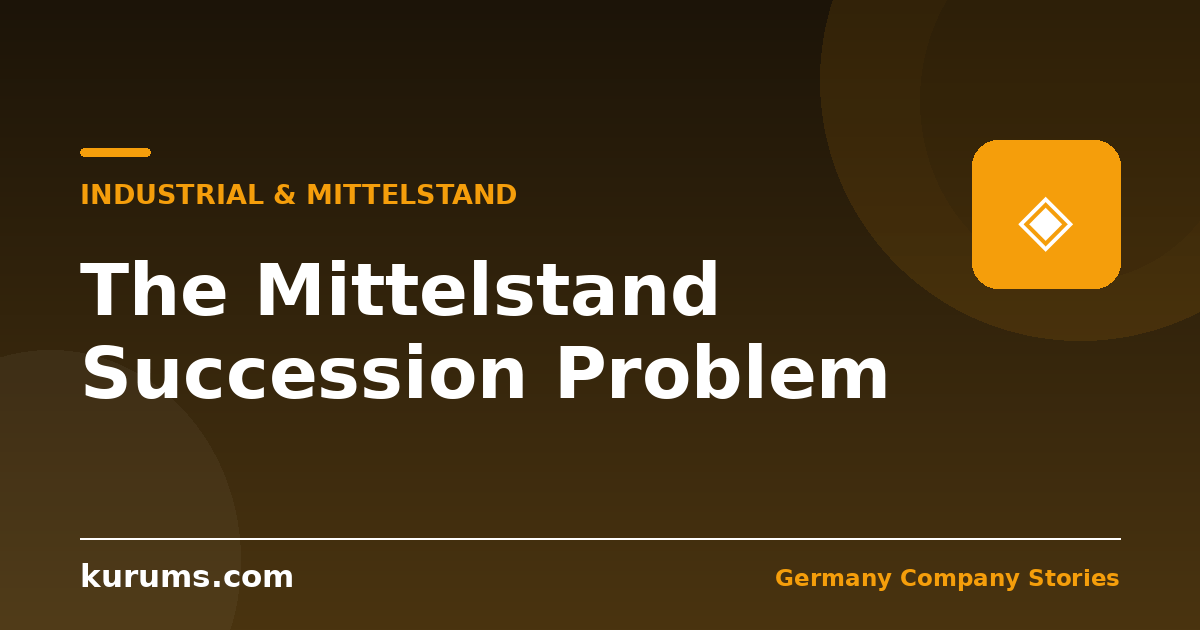 The Mittelstand Succession Problem: Who Buys a German Family Company Now?