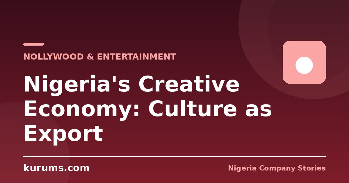 Nigeria's Creative Economy: Culture as Export