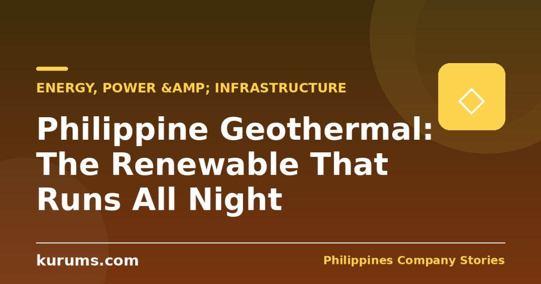 Philippine Geothermal: The Renewable That Runs All Night