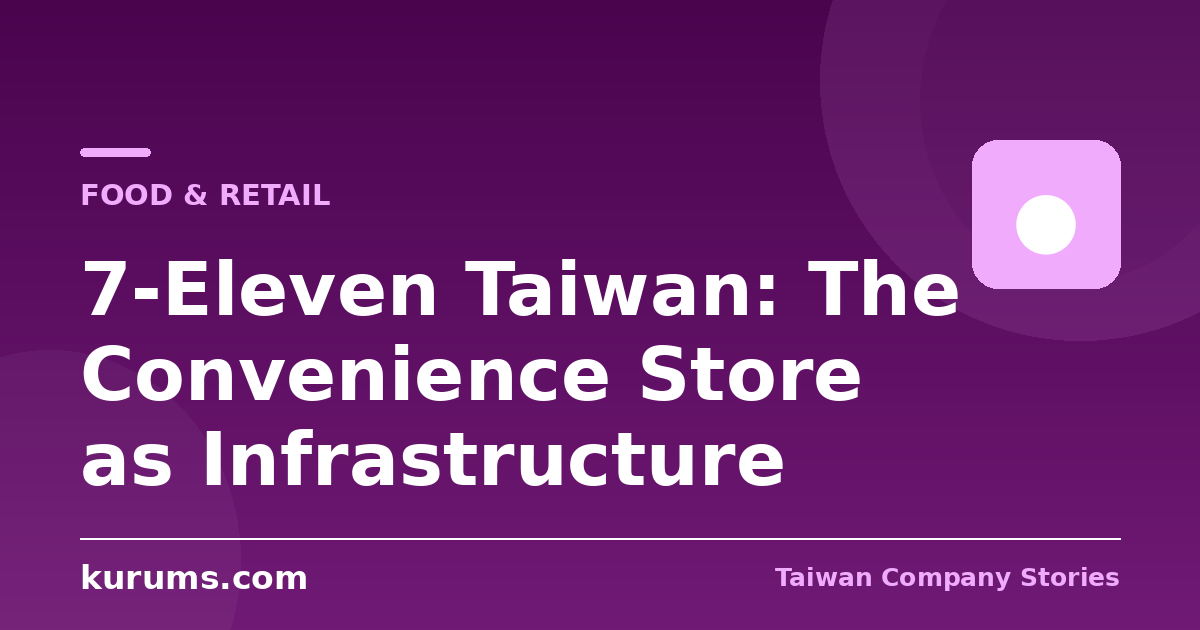 7-Eleven Taiwan: The Convenience Store as Infrastructure