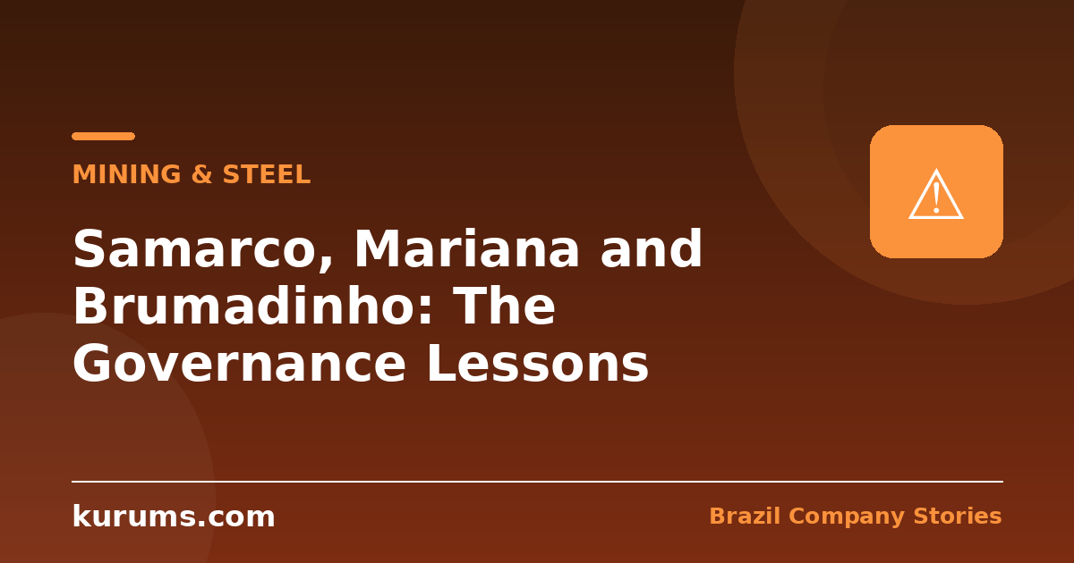 Samarco, Mariana and Brumadinho: The Governance Lessons Written in Mud
