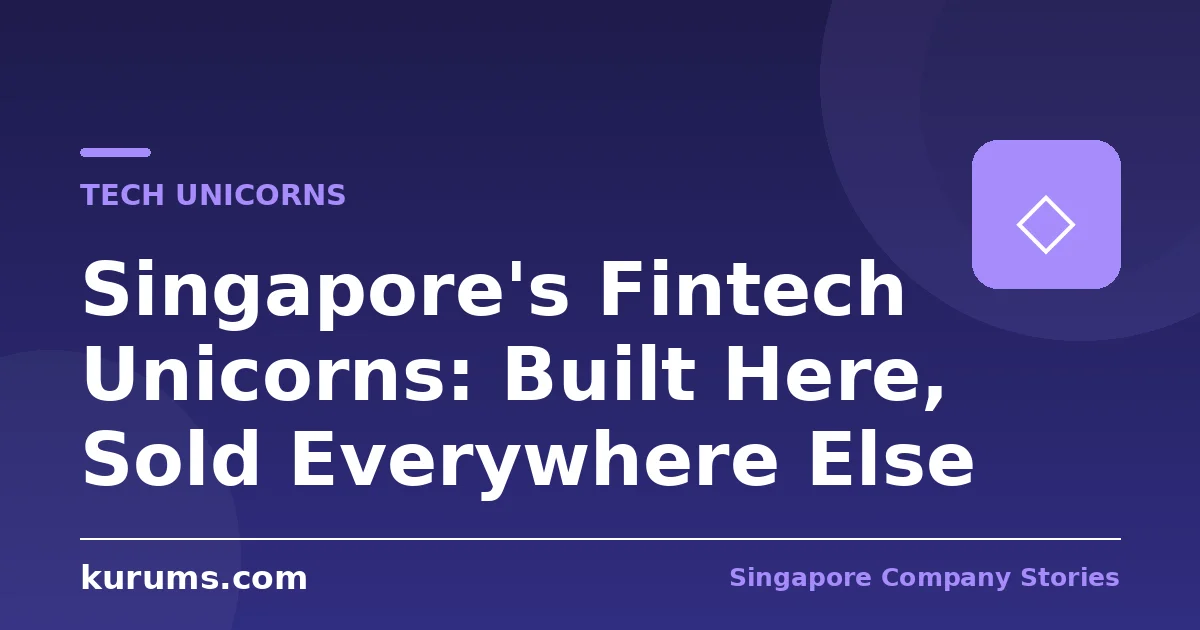 Singapore's Fintech Unicorns: Built Here, Sold Everywhere Else
