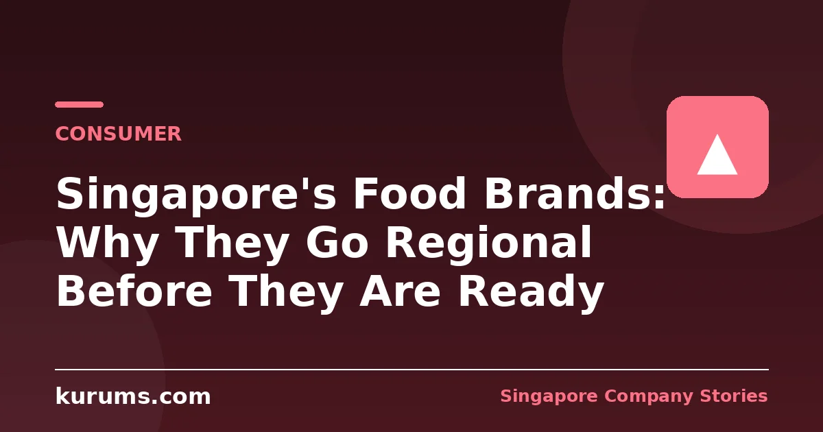Singapore's Food Brands: Why They Go Regional Before They Are Ready
