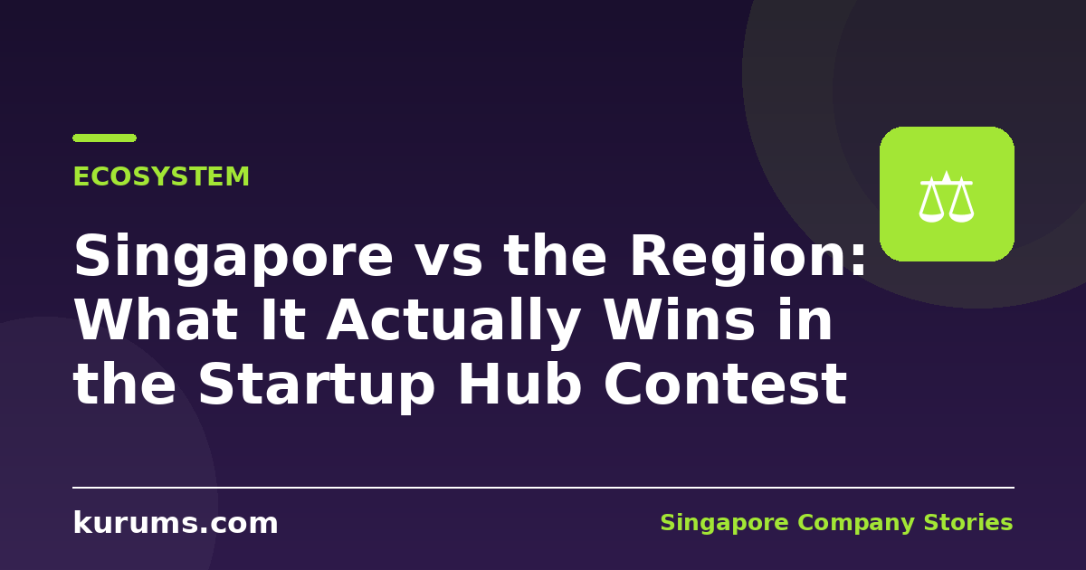 Singapore vs the Region: What It Actually Wins in the Startup Hub Contest