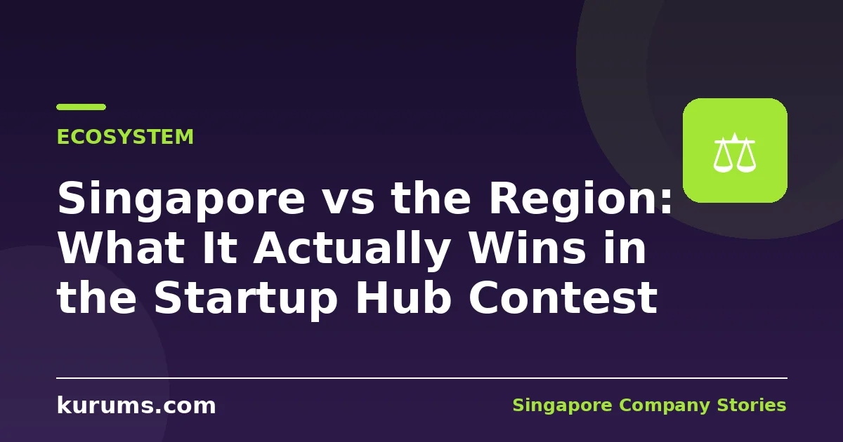 Singapore vs the Region: What It Actually Wins in the Startup Hub Contest