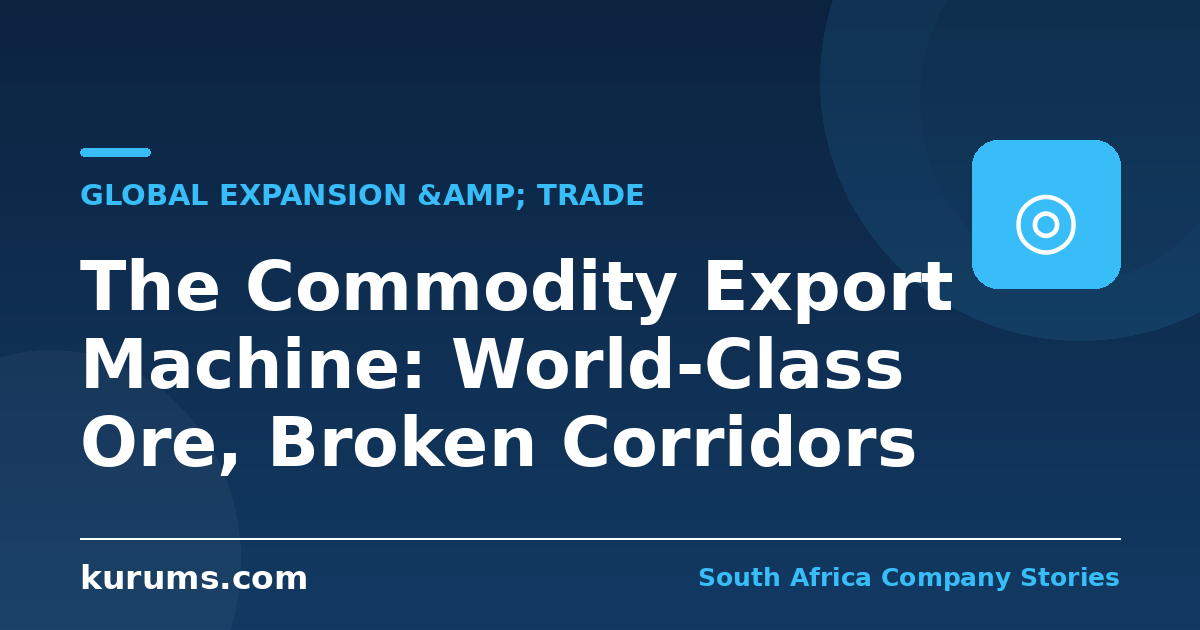 The Commodity Export Machine: World-Class Ore, Broken Corridors
