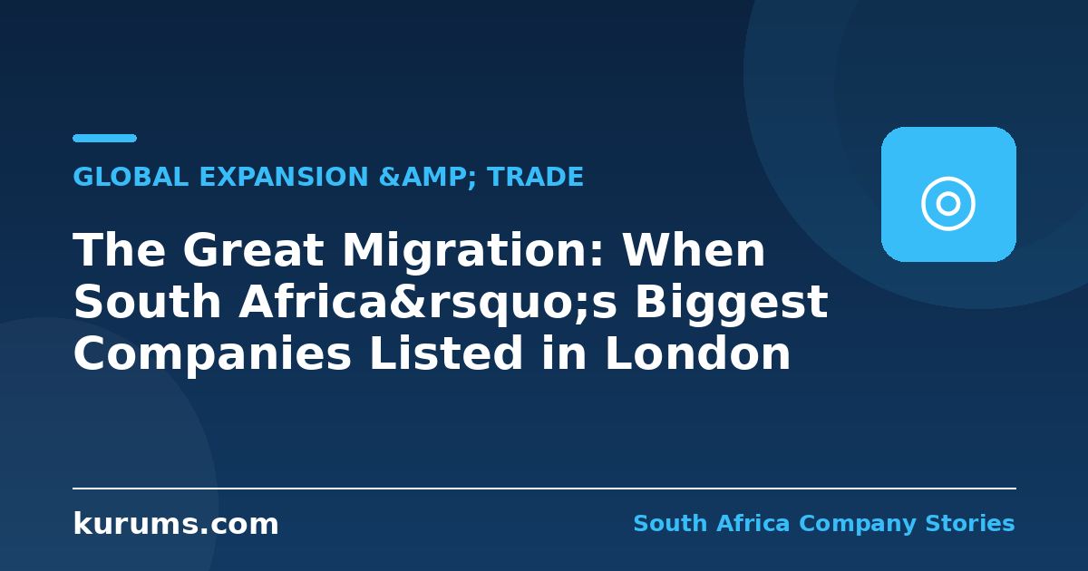 The Great Migration: When South Africa’s Biggest Companies Listed in London