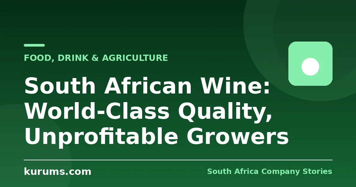 South African Wine: World-Class Quality, Unprofitable Growers
