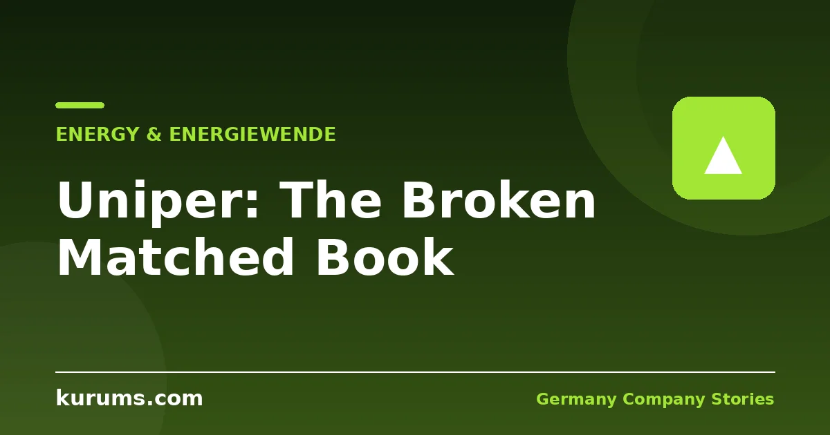 Uniper: How a Matched Book Became a Multi-Billion Nationalisation
