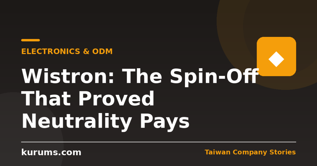 Wistron: The Spin-Off That Proved Neutrality Pays