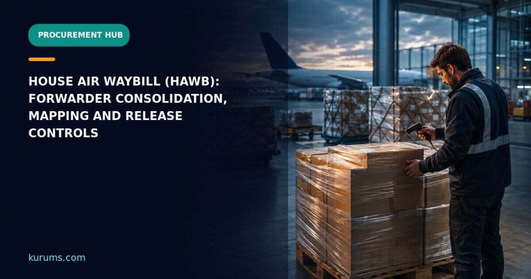 Procurement Hub featured cover for House Air Waybill (HAWB): Forwarder Consolidation, Mapping and Release Controls