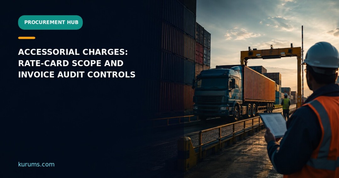 Accessorial Charges: Freight Add-Ons, Rate-Card Scope and Invoice Audit Controls
