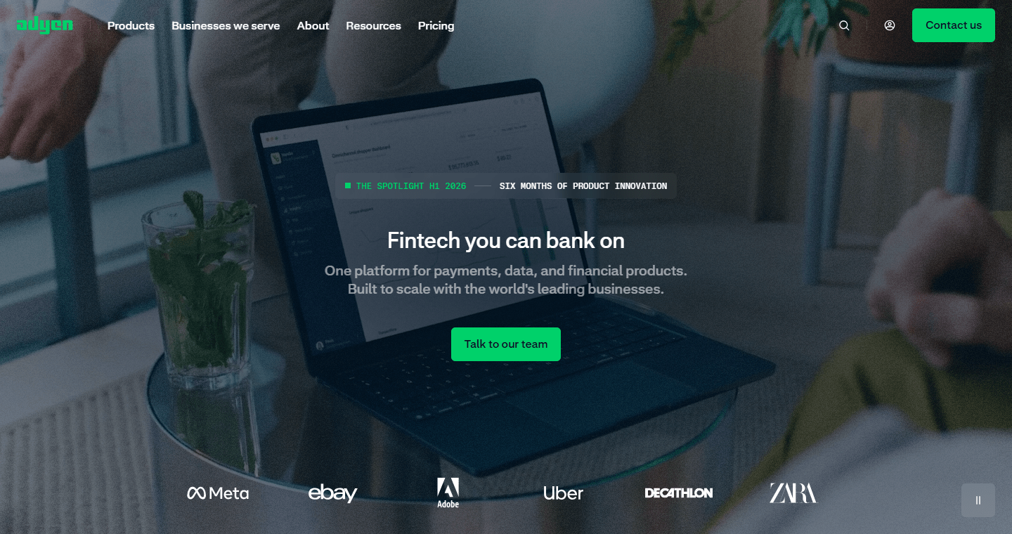 Adyen official payments page