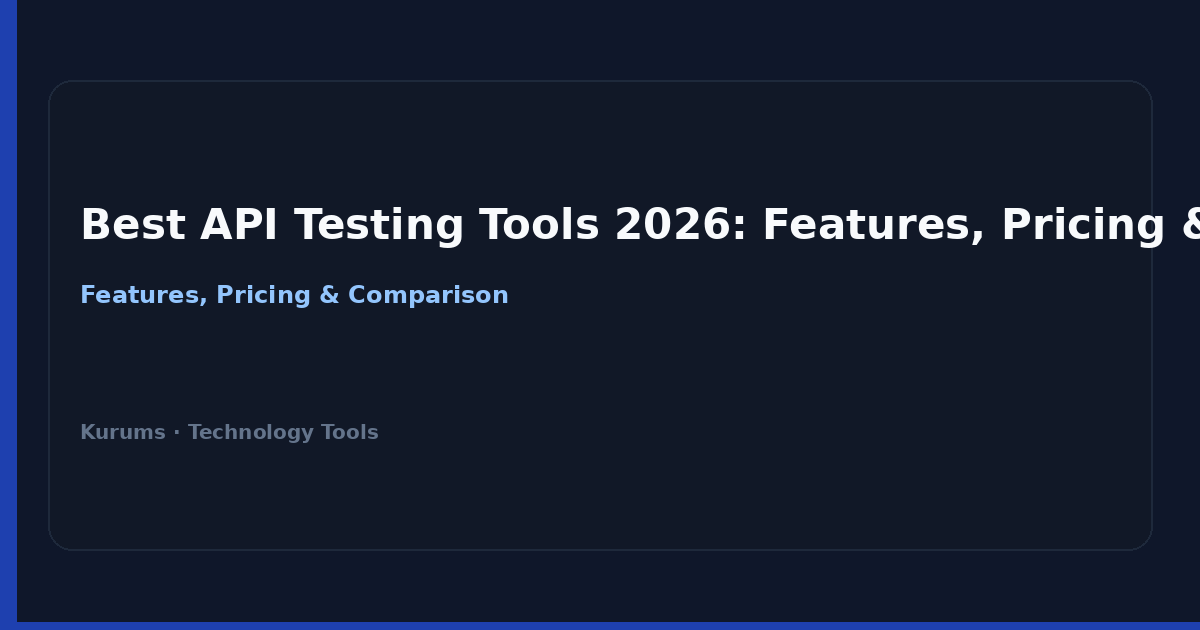 Best API Testing Tools 2026: Features, Pricing & Comparison cover