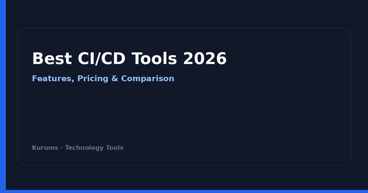 Best CI/CD Tools 2026 cover