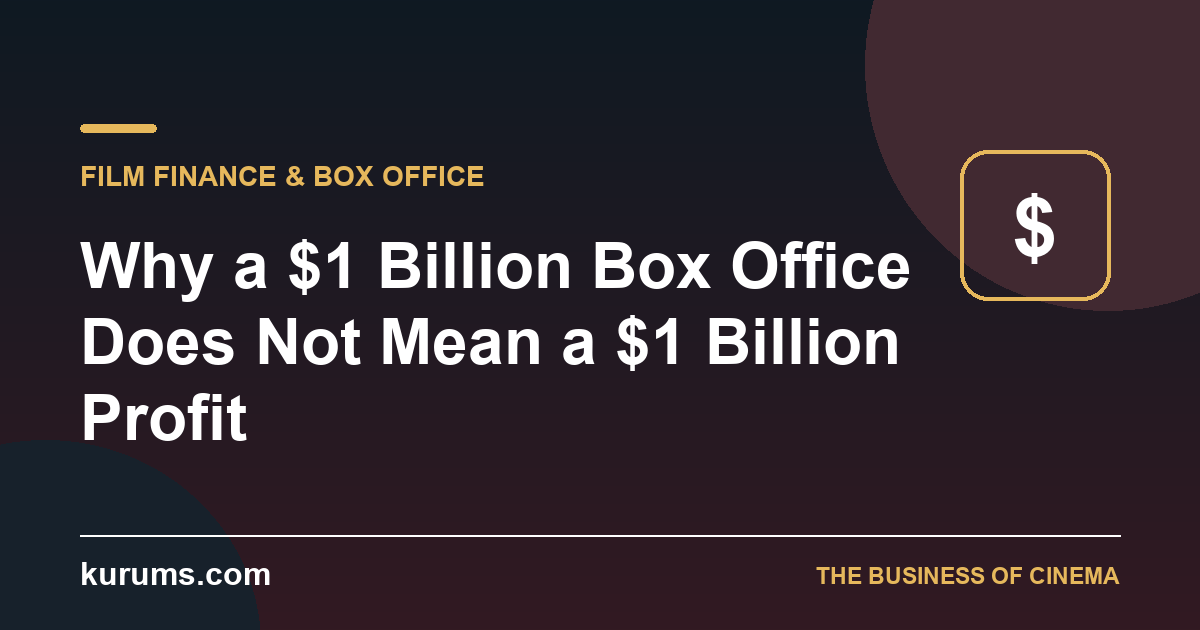 Why a $1 Billion Box Office Does Not Mean a $1 Billion Profit