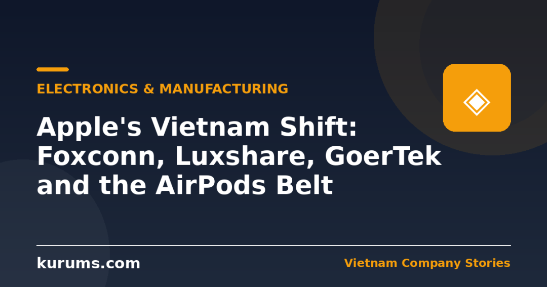 Apple's Vietnam Shift: Foxconn, Luxshare, GoerTek and the AirPods Belt