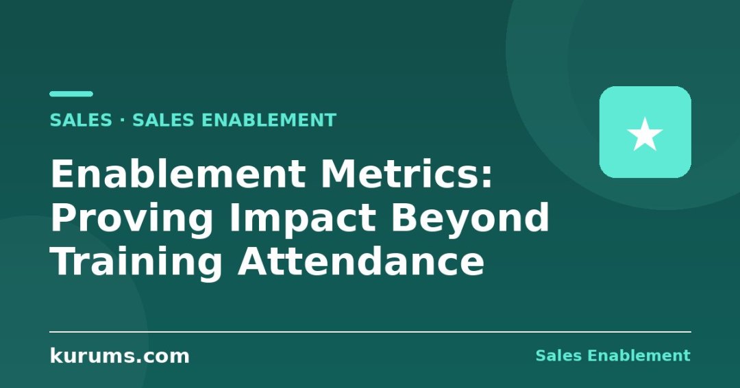 Enablement Metrics: Proving Impact Beyond Training Attendance