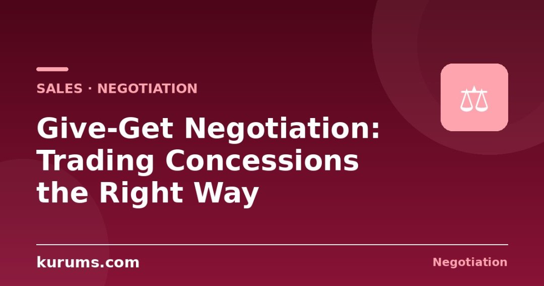 Give-Get Negotiation: Trading Concessions the Right Way