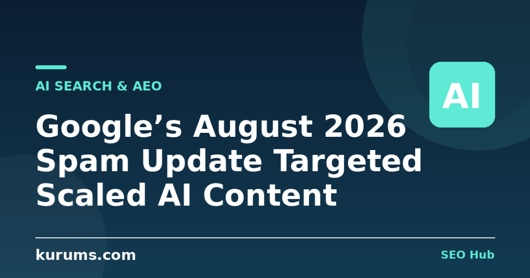 Google’s August 2026 Spam Update Targeted Scaled AI Content: What Marketing Teams Must Fix Now