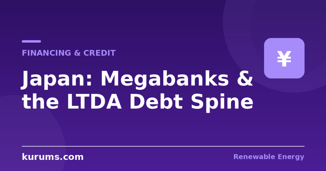 How Are Japanese Renewable Projects Financed? Megabank Syndicates, the LTDA Debt Spine, and the FIT Secondary Market