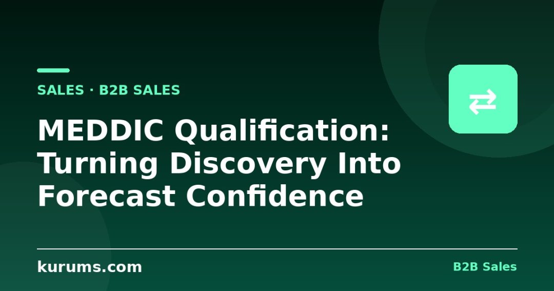 MEDDIC Qualification: Turning Discovery Into Forecast Confidence