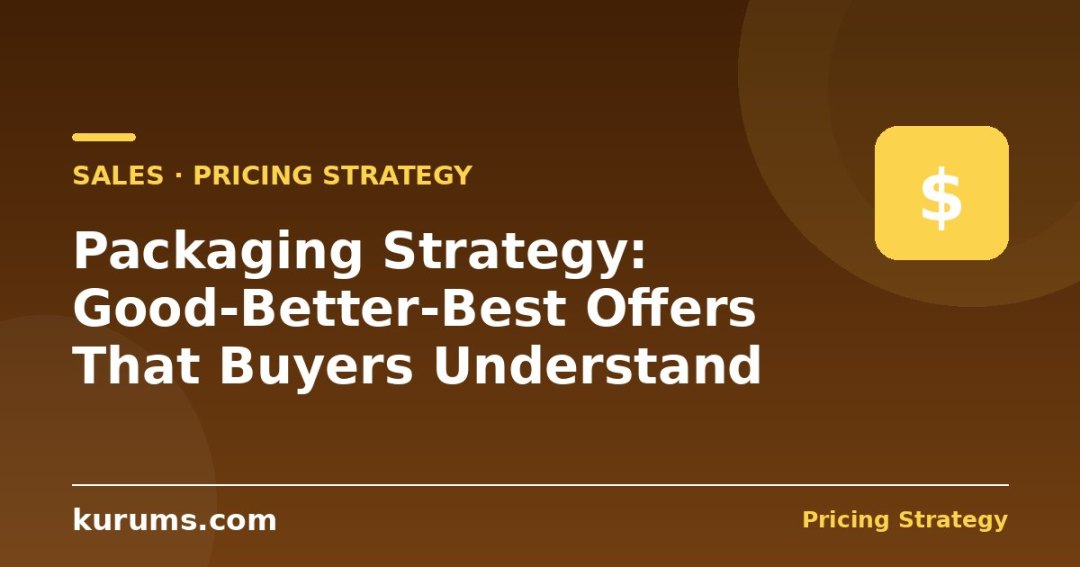 Packaging Strategy: Good-Better-Best Offers That Buyers Understand