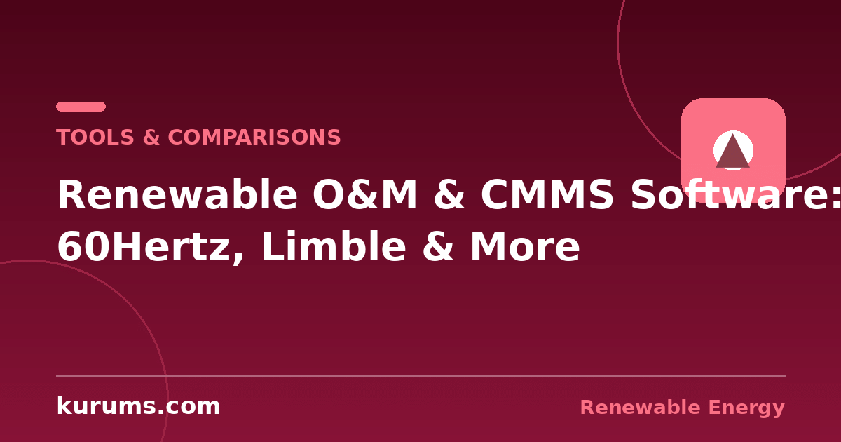 60Hertz vs Limble vs MaintainX vs UpKeep vs Fiix: Renewable O&M & CMMS Software Compared