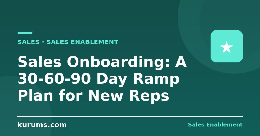 Sales Onboarding: A 30-60-90 Day Ramp Plan for New Reps