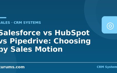 Salesforce vs HubSpot vs Pipedrive: Choosing by Sales Motion