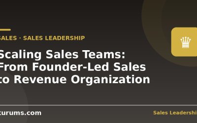 Scaling Sales Teams: From Founder-Led Sales to Revenue Organization