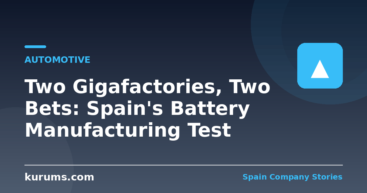 Two Gigafactories, Two Bets: Spain’s Battery Manufacturing Test