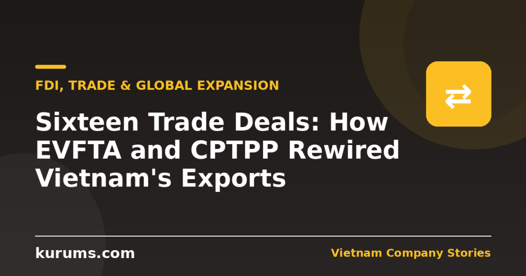 Sixteen Trade Deals: How EVFTA and CPTPP Rewired Vietnam’s Exports